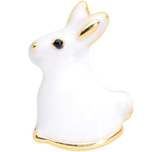 Load image into Gallery viewer, 16G 1/4 White Easter Bunny Rabbit Cartilage Tragus Earring
