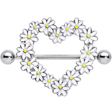 Load image into Gallery viewer, 14G 13/16 Daisy Flower Heart Valentines Nipple Shield Set
