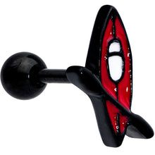 Load image into Gallery viewer, 16G 1/4 Black Red Summer Kayak Boat Cartilage Tragus Earring
