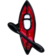 Load image into Gallery viewer, 16G 1/4 Black Red Summer Kayak Boat Cartilage Tragus Earring

