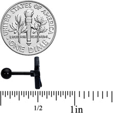 Load image into Gallery viewer, 16G 1/4 Black Blue Summer Kayak Boat Cartilage Tragus Earring
