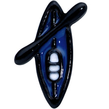 Load image into Gallery viewer, 18G 3/8 Black Blue Summer Kayak Boat Nose Hoop
