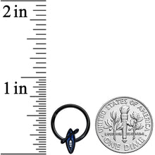 Load image into Gallery viewer, 16G 3/8 Black Blue Summer Kayak Boat Hinged Segment Ring
