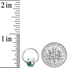 Load image into Gallery viewer, 16G 3/8 Springtime White Tulip Flowers Hinged Segment Ring
