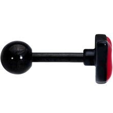 Load image into Gallery viewer, 16G 1/4 Black Red Sneering Lips Bite Lips Cartilage Earring
