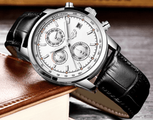 Load image into Gallery viewer, Men's  Waterproof Watch With Chronometers Date Display And Fluorescent Pointers Excellent Look Perfect Gift
