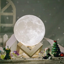 Load image into Gallery viewer, Moon Lamp Moon Light Night Light for Kids Gift for Women USB Charging and Touch Control Brightness 3D Printed Warm and Cool White Lunar Lamp
