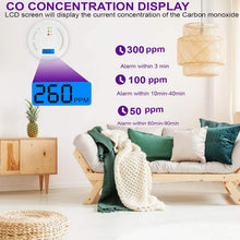 Load image into Gallery viewer, Portable Carbon Monoxide Detector – Battery-Operated CO Alarm
