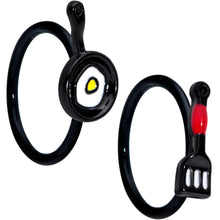 Load image into Gallery viewer, 18G 3/8 Black Spatula Kitchen Cooking Nose Hoop Set of 2
