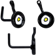 Load image into Gallery viewer, 20G 7mm Black Spatula Kitchen Cooking L Shape Nose Ring Set of 2
