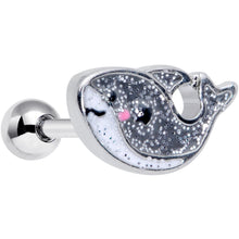 Load image into Gallery viewer, 16G 1/4 Sweet Smiling Whale Cartilage Tragus Earring
