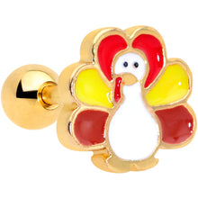 Load image into Gallery viewer, 16G 1/4 Gold Tone Turkey Time Thanksgiving Cartilage Tragus
