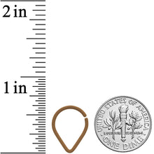 Load image into Gallery viewer, 16G 3/8 Light Brown Matte Teardrop Cartilage Closure Ring
