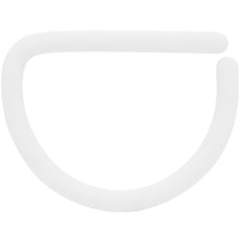 Load image into Gallery viewer, 18G 3/8 White Matte D Shape Septum Ring
