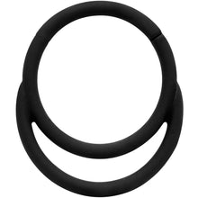 Load image into Gallery viewer, 18G 3/8 Black Matte Double Circle Cartilage Hinged Segment Ring
