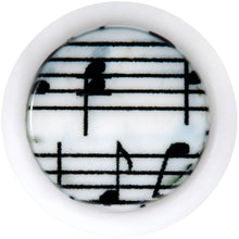 Load image into Gallery viewer, White Music Note Cheater Plug Set
