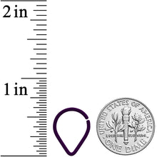 Load image into Gallery viewer, 18G 3/8 Dark Purple Matte Teardrop Cartilage Closure Ring
