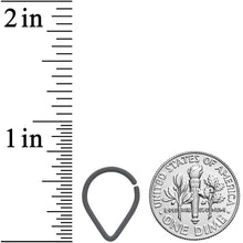 Load image into Gallery viewer, 18G 3/8 Grey Matte Teardrop Cartilage Closure Ring
