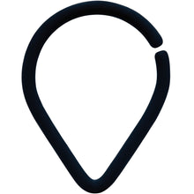 Load image into Gallery viewer, 18G 3/8 Black Matte Teardrop Cartilage Closure Ring
