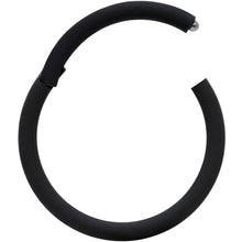 Load image into Gallery viewer, 18G 3/8 Black Matte Cartilage Hinged Segment Ring
