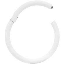 Load image into Gallery viewer, 18G 3/8 White Matte Cartilage Hinged Segment Ring
