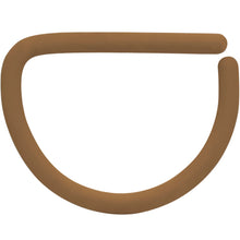 Load image into Gallery viewer, 18G 3/8 Light Brown Matte D Shape Septum Ring
