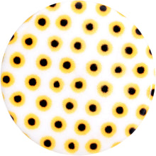Load image into Gallery viewer, White Acrylic Scores of Sunflowers Double Flare Plug Set
