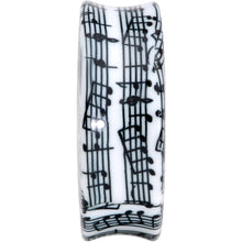 Load image into Gallery viewer, Black White Acrylic Music Notes Double Flare Plug Set

