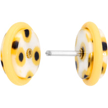 Load image into Gallery viewer, Yellow White Scores of Sunflowers Cheater Plug Set
