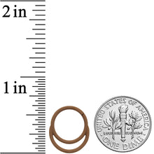 Load image into Gallery viewer, 18G 3/8 Light Brown Matte Double Circle Hinged Segment Ring
