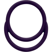 Load image into Gallery viewer, 18G 3/8 Dark Purple Matte Double Circle Hinged Segment Ring
