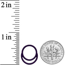 Load image into Gallery viewer, 18G 3/8 Dark Purple Matte Double Circle Hinged Segment Ring
