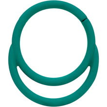 Load image into Gallery viewer, 18G 3/8 Teal Matte Double Circle Cartilage Hinged Segment Ring
