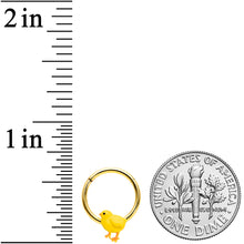 Load image into Gallery viewer, 16G 3/8 Gold Tone Yellow Easter Chick Hinged Segment Ring
