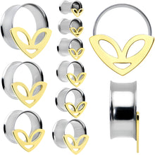 Load image into Gallery viewer, Two Tone Alien Face Double Flare Tunnel Plug Set
