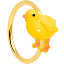 Load image into Gallery viewer, 20G 5/16 Gold Tone Yellow Easter Chick Nose Hoop
