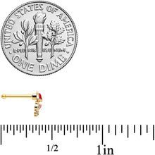 Load image into Gallery viewer, 20G 1/4 Gold Tone Rainy Day Umbrella Bee Nose Bone
