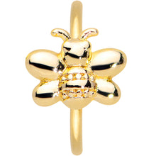 Load image into Gallery viewer, 20G 5/16 Gold Tone Simply Stylish Bee Nose Hoop
