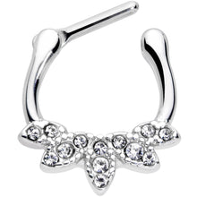Load image into Gallery viewer, 16G 5/16 Clear Gem Elegant Fan Cartilage Clicker
