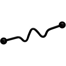 Load image into Gallery viewer, 14G Black Pulse Wave Project Bar 38mm
