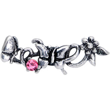 Load image into Gallery viewer, 16G 1/4 Pink Gem Array of Butterflies Cartilage Tragus Earring
