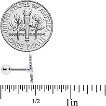 Load image into Gallery viewer, 16G 1/4 Clear Gem Blue Butterfly Cartilage Tragus Earring
