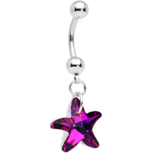 Load image into Gallery viewer, Purple Gem Sweet Star Dangle Belly Ring
