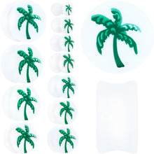 Load image into Gallery viewer, White Acrylic Green Palm Tree Saddle Plug Set
