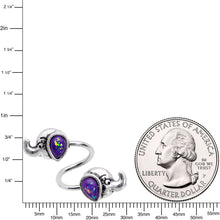 Load image into Gallery viewer, Blue Faux Opal Elegant Elephants Spiral Twister Belly Ring
