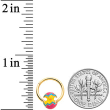 Load image into Gallery viewer, 16G 3/8 Gold Tone Fancy Easter Chick Hinged Segment Ring
