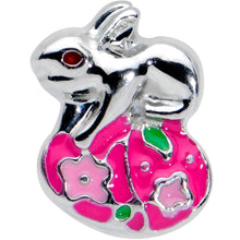 Load image into Gallery viewer, 16G 1/4 Pink Gem Easter Egg Easter Bunny Cartilage Tragus Earring
