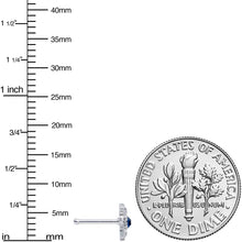 Load image into Gallery viewer, 20G 1/4 Clear Blue Gem Textured Rhombus Cross Nose Bone
