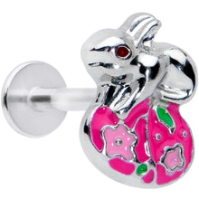Load image into Gallery viewer, 16G 5/16 Pink Gem Easter Egg Easter Bunny Labret Monroe Tragus

