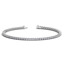 Load image into Gallery viewer, Lab Grown Round Diamond Tennis Bracelet in 14k White Gold (2 cctw F/G  VS2/SI1)
